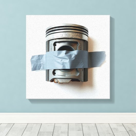 Eend-Taped Piston Canvas Print (Insitu (Houten vloer))