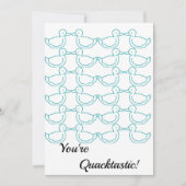 Eend thema "Je bent Quacktastisch" bedankkaart (Voorkant)