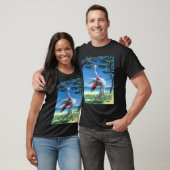 Eend toeter ganzen ochtendroutine t-shirt (Unisex)