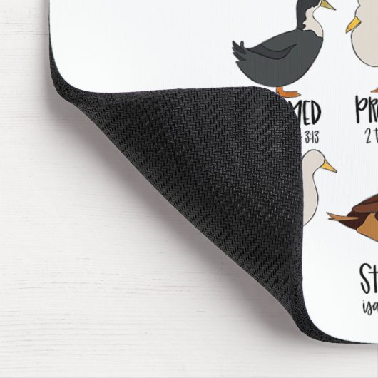 Eend typt Christelijk God zegt dat ik bijbelvers r Muismat (Hoek)