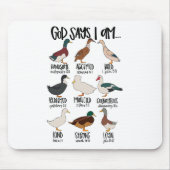 Eend typt Christelijk God zegt dat ik bijbelvers r Muismat (Voorkant)