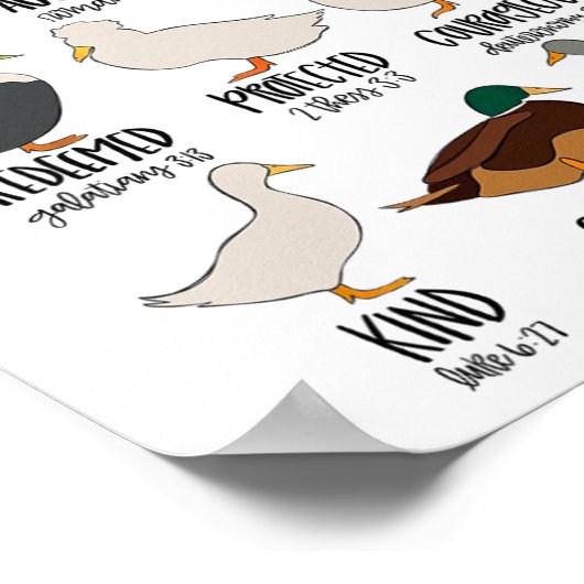 Eend typt Christelijk God zegt dat ik bijbelvers r Poster (Hoek)