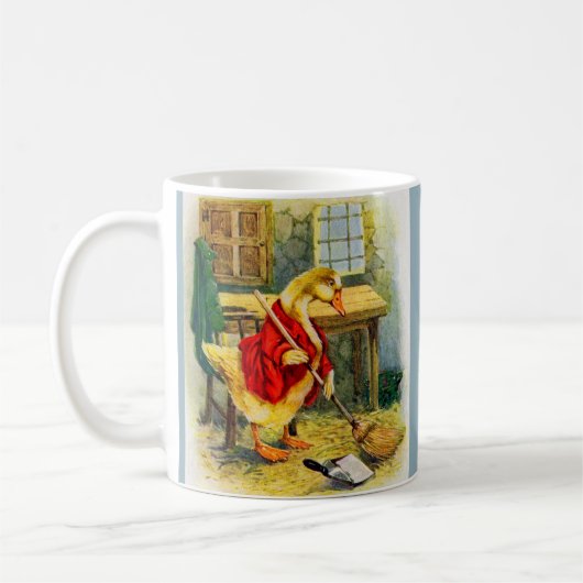 eend uit 1930 die over de vloer vloog koffiemok (Links)