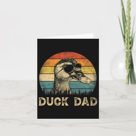 Eend Vader Eend Liefhebbers Papa Vaderdag Kaart (Voorkant)