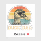 eend vader eend liefhebbers papa Vaderdag Sticker (Vel)