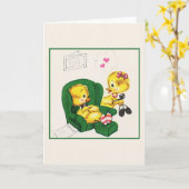  eend vader Vaderdag Wenskaart Kaart (Gele Bloem)