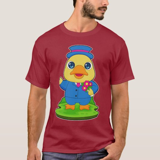 Eend Verzorging Bos bloemen Bruiloft T-shirt (Voorkant)