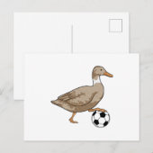 Eend Voetbal speler Voetbal Briefkaart (Voorkant / Achterkant)