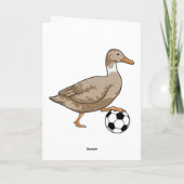 Eend Voetbal speler Voetbal Kaart (Achterkant)