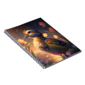 Eend Vogel Dier Portret Schilderij Wildlife Ponds Notitieboek (Rechterzijde)