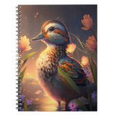 Eend Vogel Dier Portret Schilderij Wildlife Ponds Notitieboek (Voorkant)