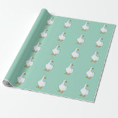 Eend Vogel Witte Eend Cadeaupapier (Uitgerold)