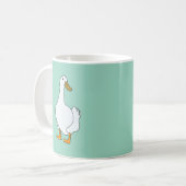 Eend Vogel Witte Eend Koffiemok (Voorkant links)