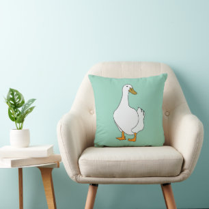 Eend Vogel Witte Eend Kussen