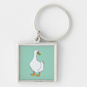 Eend Vogel Witte Eend Sleutelhanger