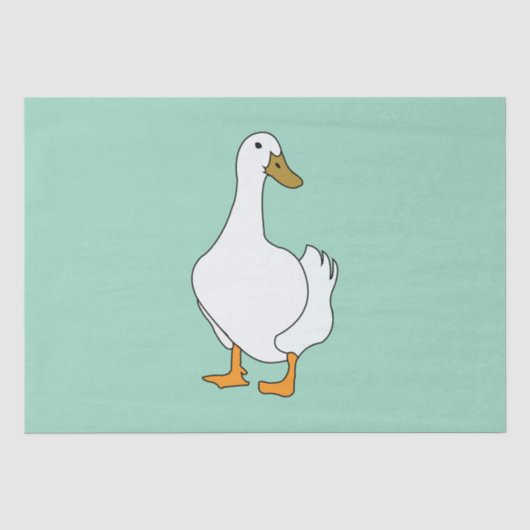 Eend Vogel Witte Eend Tissuepapier (Voorkant)