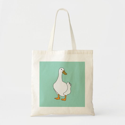 Eend Vogel Witte Eend Tote Bag (Voorkant)