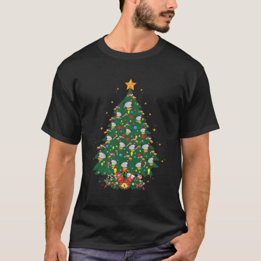 Eend Vogels Lover Xmas Gift Eend Tree voor Kerstmi T-shirt (Voorkant)