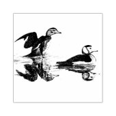 Eend Vogels Wildlife Dier Hout Stempel (Afrduk)