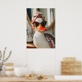 Eend voor de spiegel cadeau voor haar poster (Keuken)