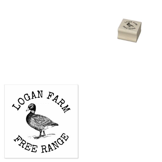 eend vrije uitloop eierstempel rubberstempel (Gestempeld)