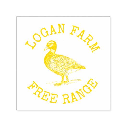  eend vrije uitloop Eierstempel Zelfinktende Stempel (Design)