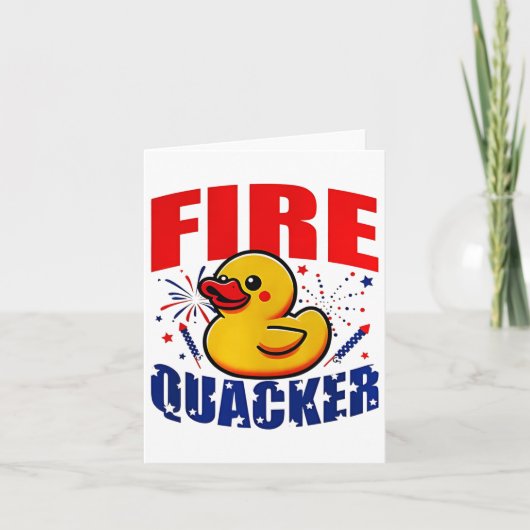 Eend Vuurwerk Patriottisch Grappig Onafhankelijkhe Kaart (Voorkant)
