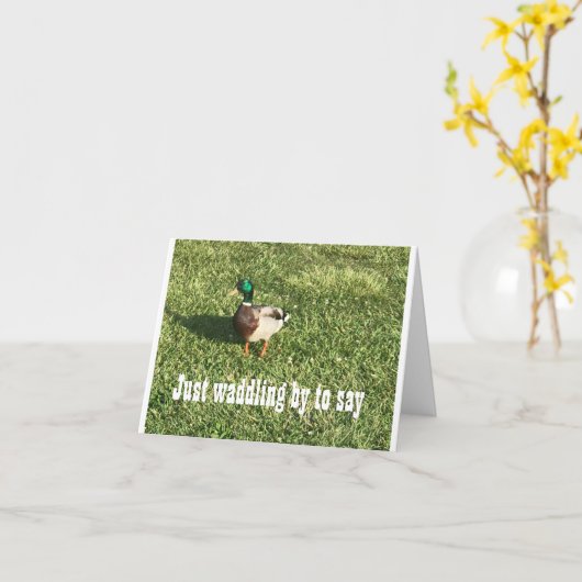 EEND WADDELT LANGS OM GELUKKIGE VERJAARDAG TE ZEGG KAART (Gele Bloem)