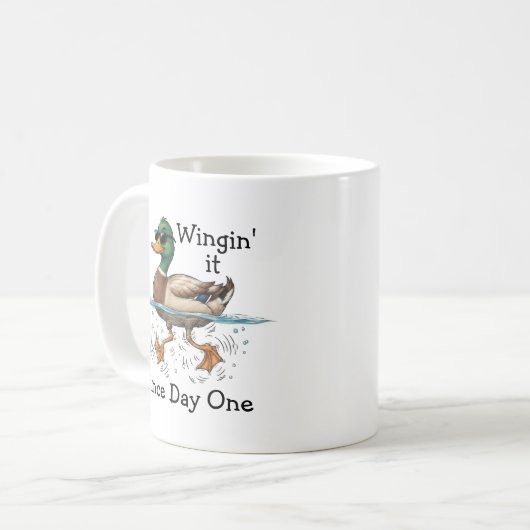 Eend Winging It Koffiemok (Voorkant links)