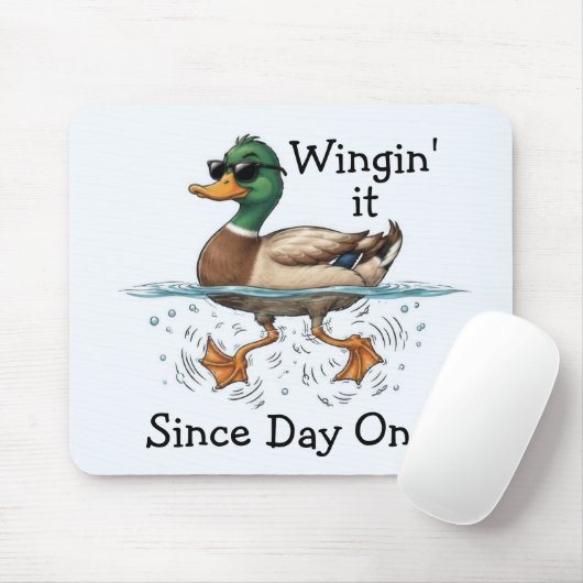 Eend Winging It Muismat (Met muis)
