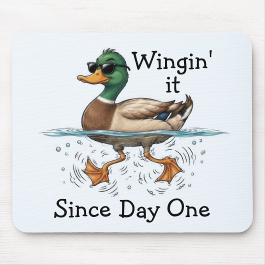 Eend Winging It Muismat (Voorkant)