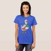 Eend Wiskunde Leraar Liniaal T-shirt (Voorkant volledig)