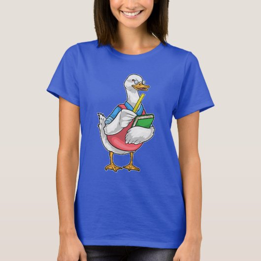 Eend Wiskunde Leraar Liniaal T-shirt (Voorkant)