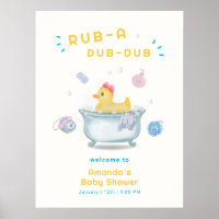 Eend Wrijf Een Dub Dub Badkuip Baby Shower Welkom