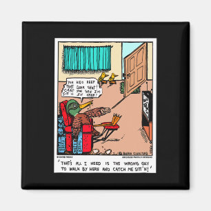 Eend Zender Surfen Vogel Couch Potato Jacht Gif Magneet