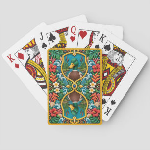 Eend, zoetwater moeras kleikunst pokerkaarten