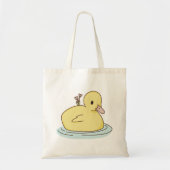Eend zwemmen met bloemen tote bag (Voorkant)