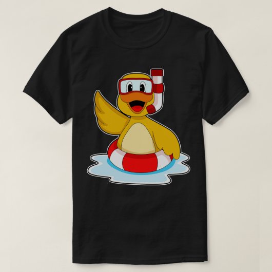 Eend Zwemmen Reddingsboei T-shirt (Design voorkant)