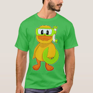 Eend zwemmen snorkel t-shirt