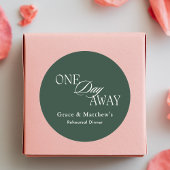 Eendaags oefendiner Emerald Green Favor Ronde Sticker