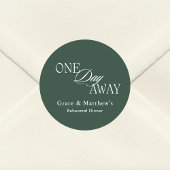Eendaags oefendiner Emerald Green Favor Ronde Sticker