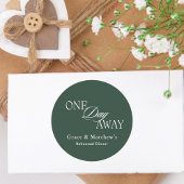 Eendaags oefendiner Emerald Green Favor Ronde Sticker