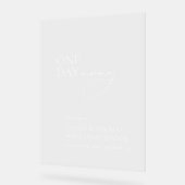 Eendaags Rehearsal Dinner Acryl Welkom Bord (Hoek)