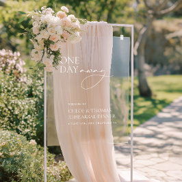 Eendaags Rehearsal Dinner Acryl Welkom Bord