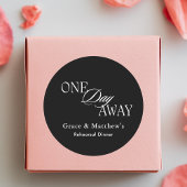 Eendaags Reheersalmiddag Dinner Zwart en Wit Ronde Sticker