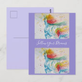 Eendags Waterverf Schilderij Dromen Briefkaart (Voorkant / Achterkant)