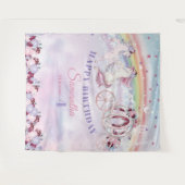 Eendagsbloem Roze Burgundy Paars Verjaardag Achter Wandkleed (Voorkant (horizontaal))