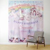 Eendagsbloem Roze Burgundy Paarse Verjaardag Achte Wandkleed (In situ)