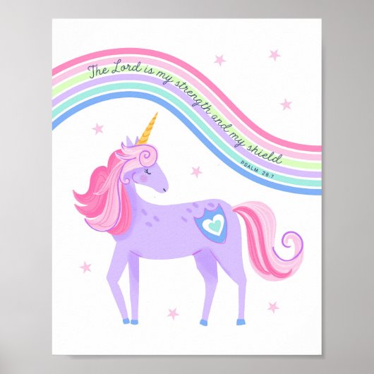 Eendagsdroom Psalm28:7 Muurkunst afdruk 1 van 3 Poster (Voorkant)