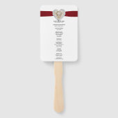 Eendagsvlieg Rode Kant Huwelijksprogramma Waaiers (Achterkant)